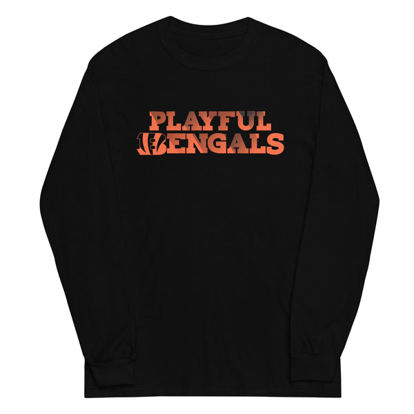 Playful Bengals Men’s Long Sleeve Shirt
