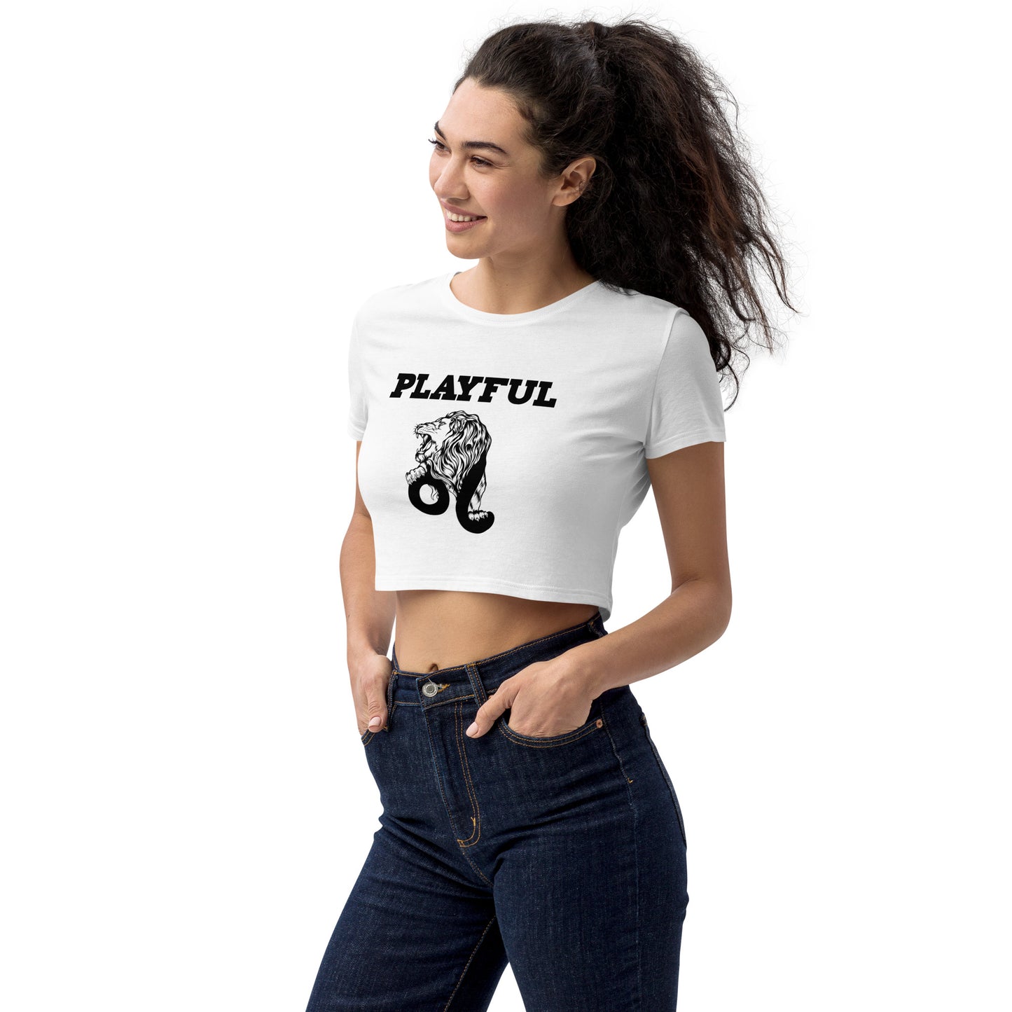 Playful Leo Organic Crop Top