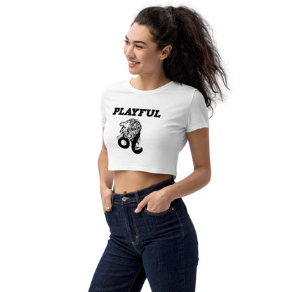 Playful Leo Organic Crop Top