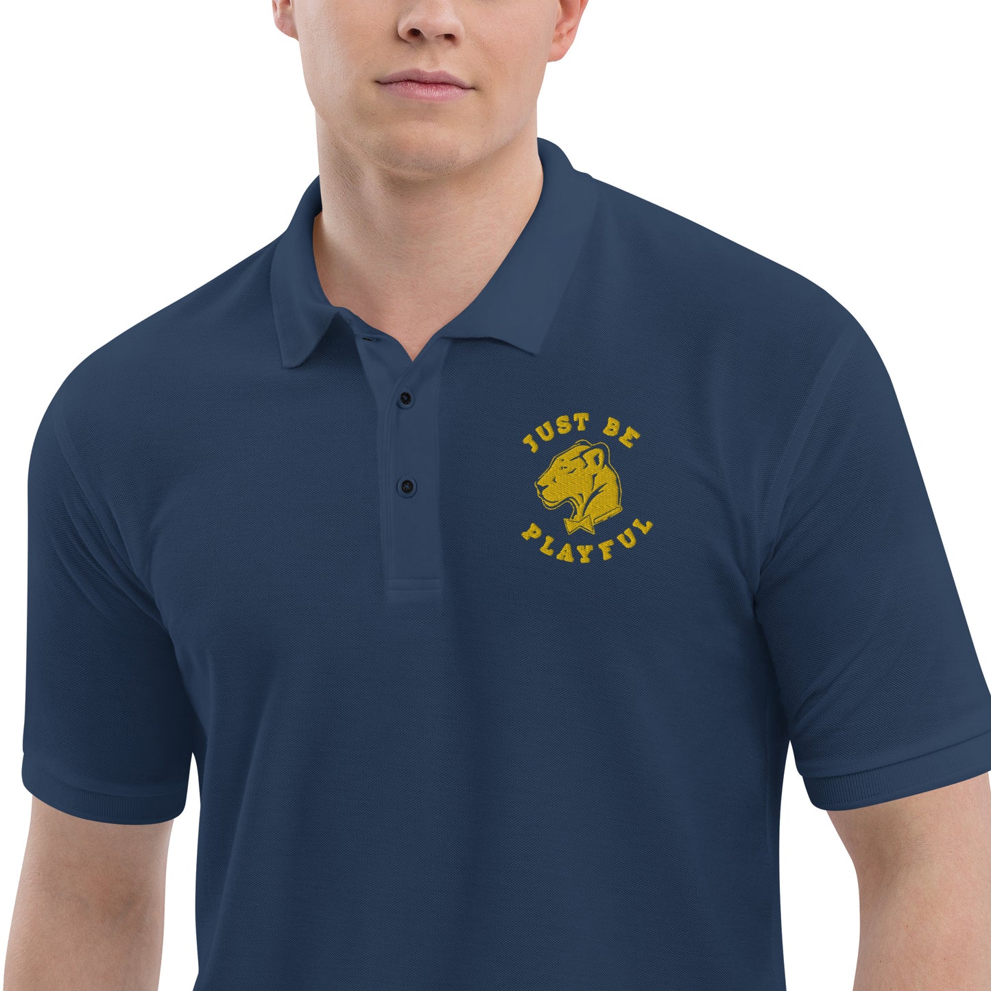 Just Be Playful Embroidered Men's Polo