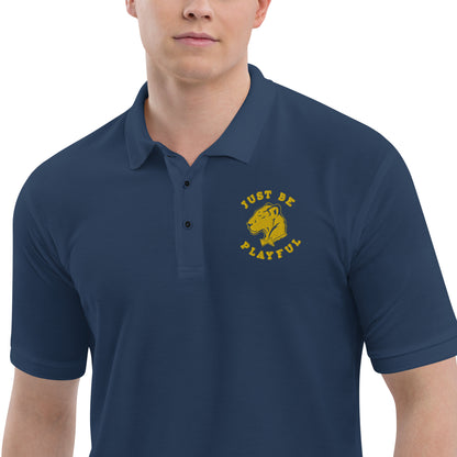 Just Be Playful Embroidered Men's Polo