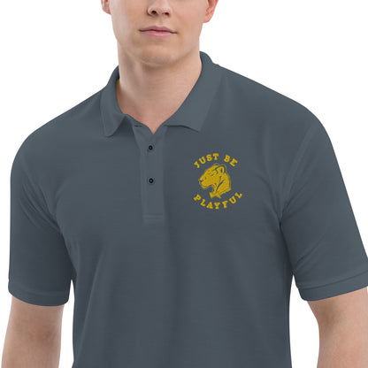 Just Be Playful Embroidered Men's Polo