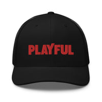Playful Skateboarder (Red) Trucker Cap