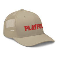 Playful Skateboarder (Red) Trucker Cap