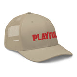 Playful Skateboarder (Red) Trucker Cap