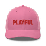 Playful Skateboarder (Red) Trucker Cap