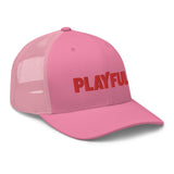 Playful Skateboarder (Red) Trucker Cap