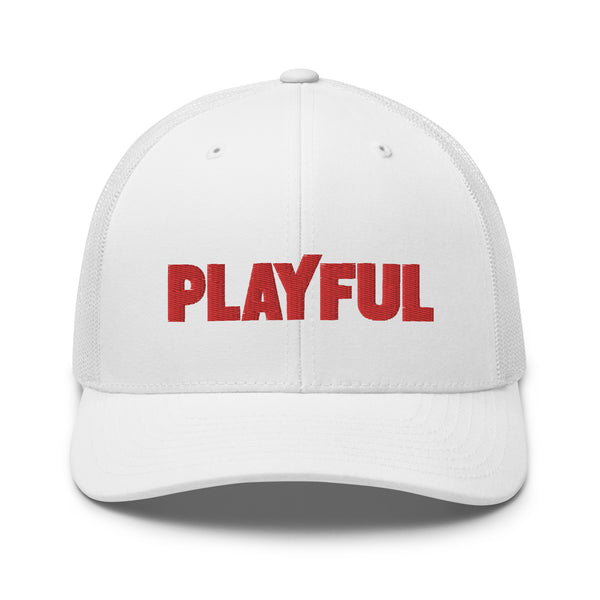 Playful Skateboarder (Red) Trucker Cap