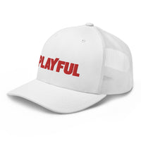 Playful Skateboarder (Red) Trucker Cap
