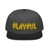 Playful Fire (Yellow) Snapback Hat