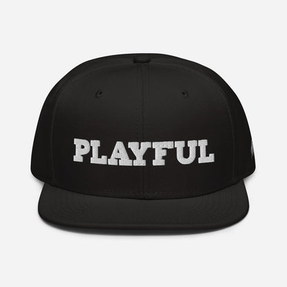 Playful Embroidered Snapback Hat