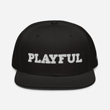 Playful Embroidered Snapback Hat