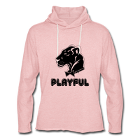 Unisex Lightweight Terry Hoodie - cream heather pink
