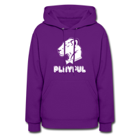 Playful Ladies White Bubble Logo Hoodie - purple