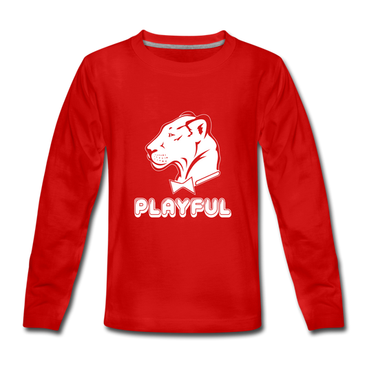 Kids' Premium Long Sleeve T-Shirt - red