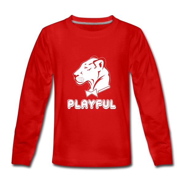 Kids' Premium Long Sleeve T-Shirt - red