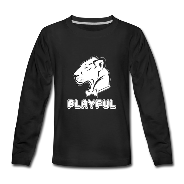 Playful Kids' Premium Long Sleeve T-Shirt - black