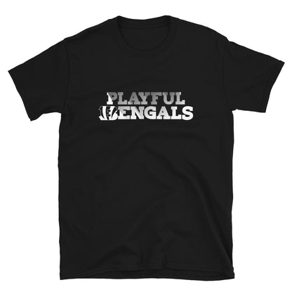 Playful Bengals (BLK/White) (Unisex) T-Shirt