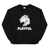 Playful Bubble White Logo (Unisex) Sweatshirt