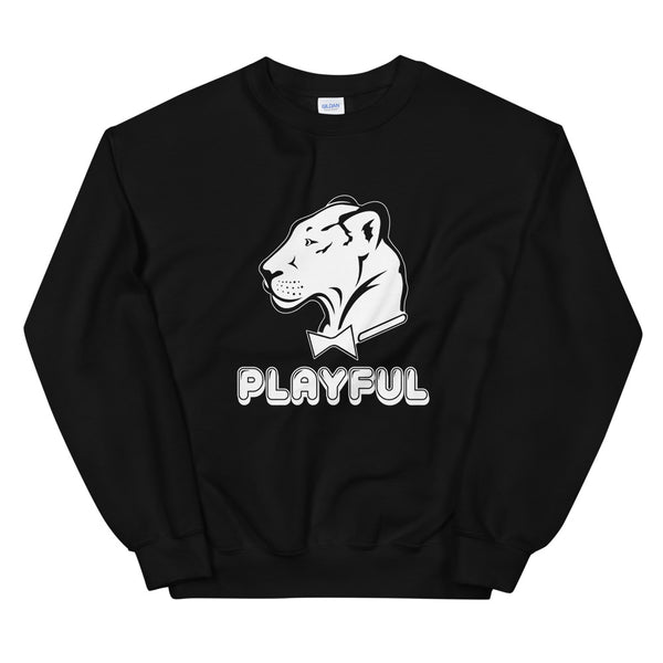 Playful Bubble White Logo (Unisex) Sweatshirt