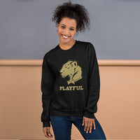 Playful Solid Gold Logo (Unisex) Sweatshirt