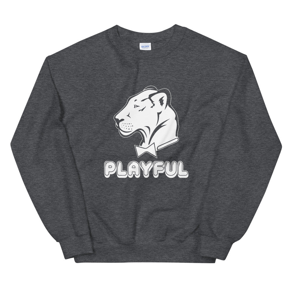 Playful Bubble White Logo (Unisex) Sweatshirt