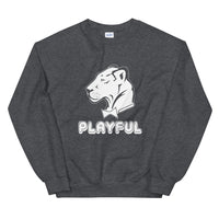 Playful Bubble White Logo (Unisex) Sweatshirt