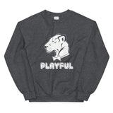 Playful Bubble White Logo (Unisex) Sweatshirt