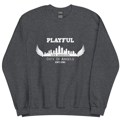 Playful Los Angeles City of Angels (Unisex) Sweatshirt