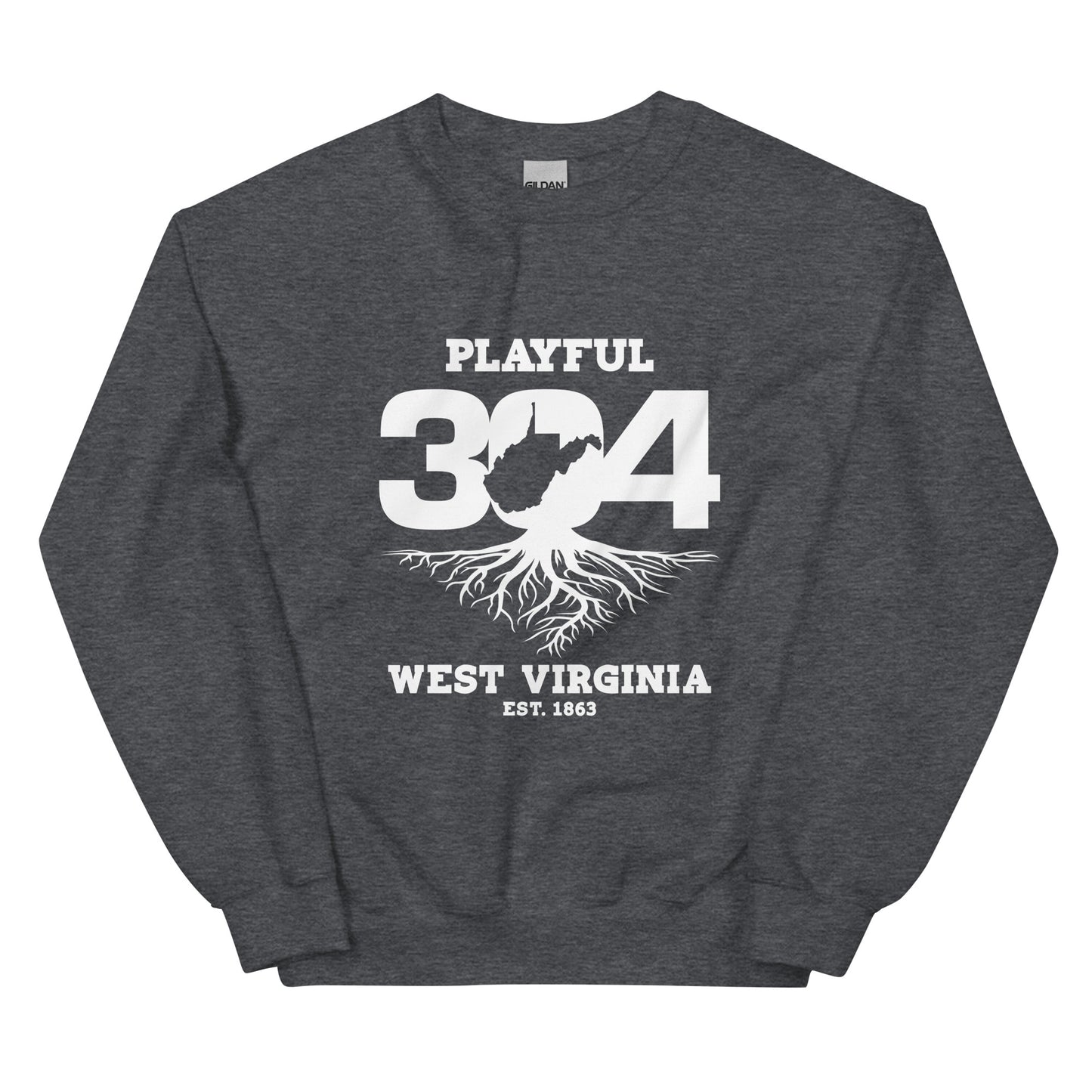 Playful WV - White (Unisex) Sweatshirt