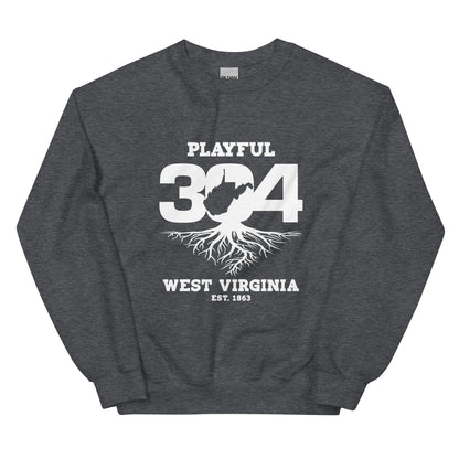 Playful WV - White (Unisex) Sweatshirt