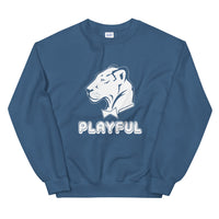 Playful Bubble White Logo (Unisex) Sweatshirt