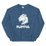 Playful Bubble White Logo (Unisex) Sweatshirt