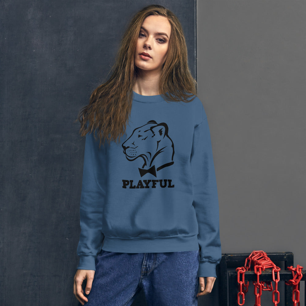 Playful Classic Black Logo (Unisex) Sweatshirt
