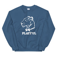 Playful Classic White Logo (Unisex) Sweatshirt
