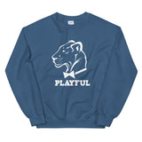 Playful Classic White Logo (Unisex) Sweatshirt