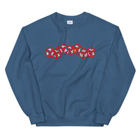 Playful 3D 3x Playful Red & White (Unisex) Sweatshirt
