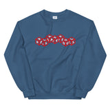 Playful 3D 3x Playful Red & White (Unisex) Sweatshirt