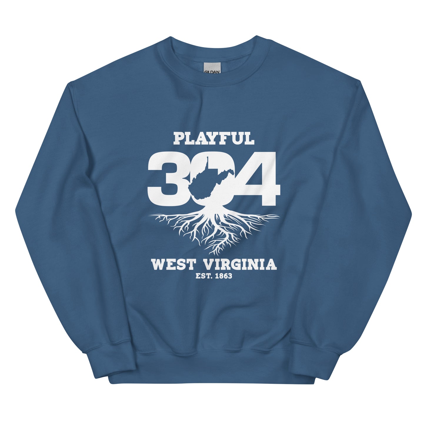 Playful WV - White (Unisex) Sweatshirt