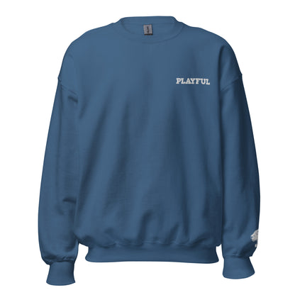 Playful Embroidered (Unisex) Sweatshirt