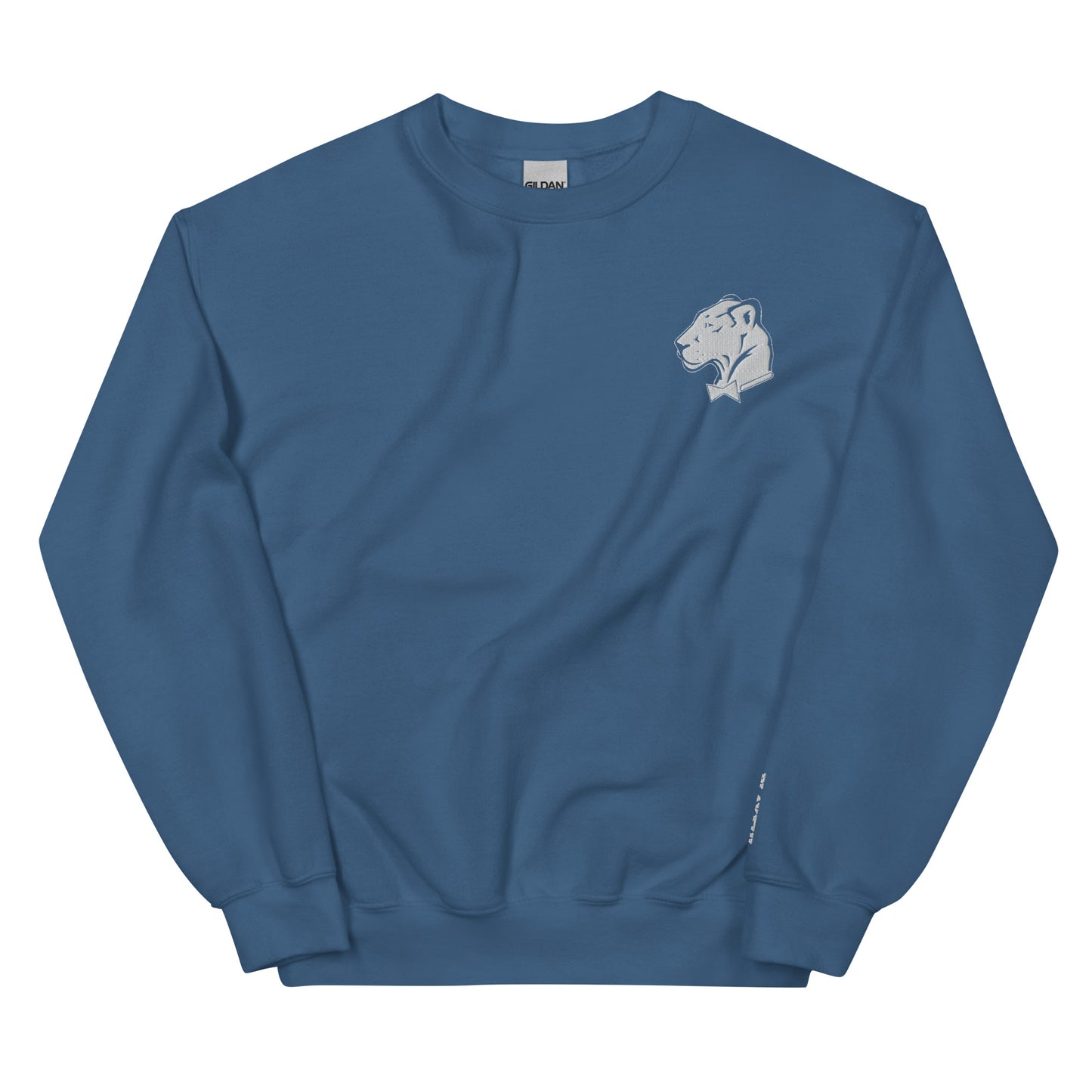 Playful Embroidered Lioness (Unisex) Sweatshirt
