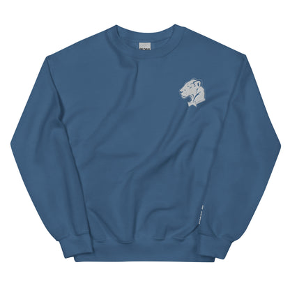 Playful Embroidered Lioness (Unisex) Sweatshirt