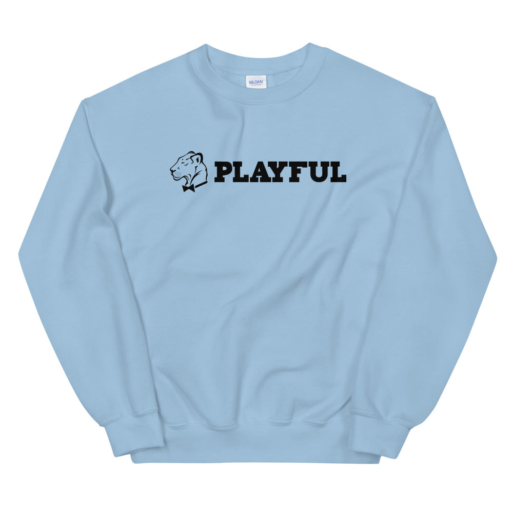 Playful Black Aligned Logo (Unisex) Sweatshirt