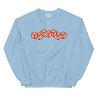 Playful 3D 3x Playful Red & Yellow (Unisex) Sweatshirt