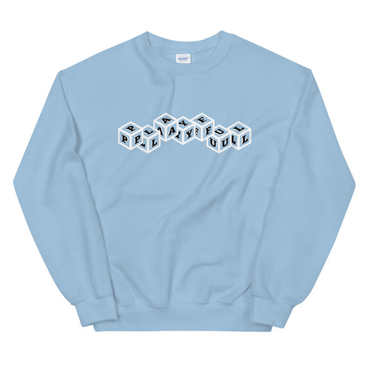 Playful 3D 3x Playful White & Black (Unisex) Sweatshirt