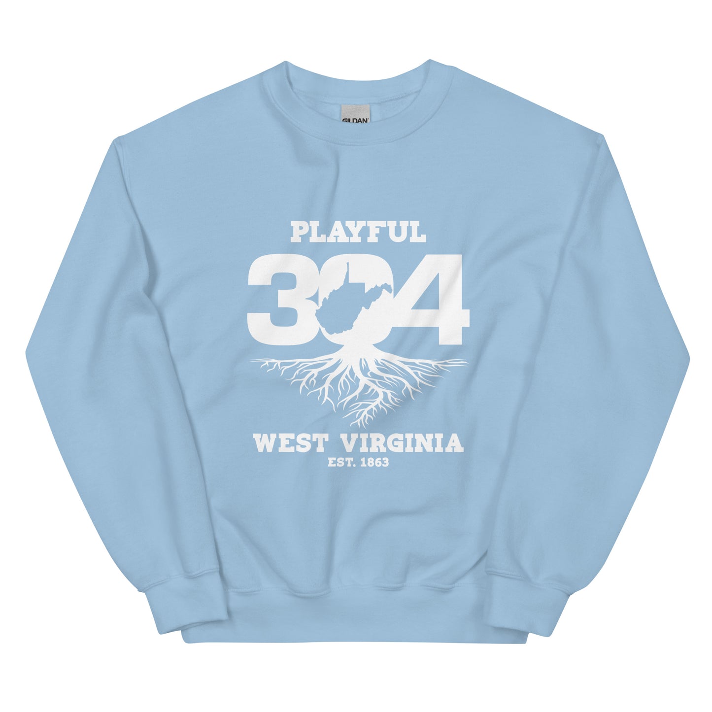 Playful WV - White (Unisex) Sweatshirt