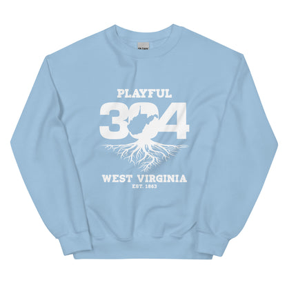 Playful WV - White (Unisex) Sweatshirt