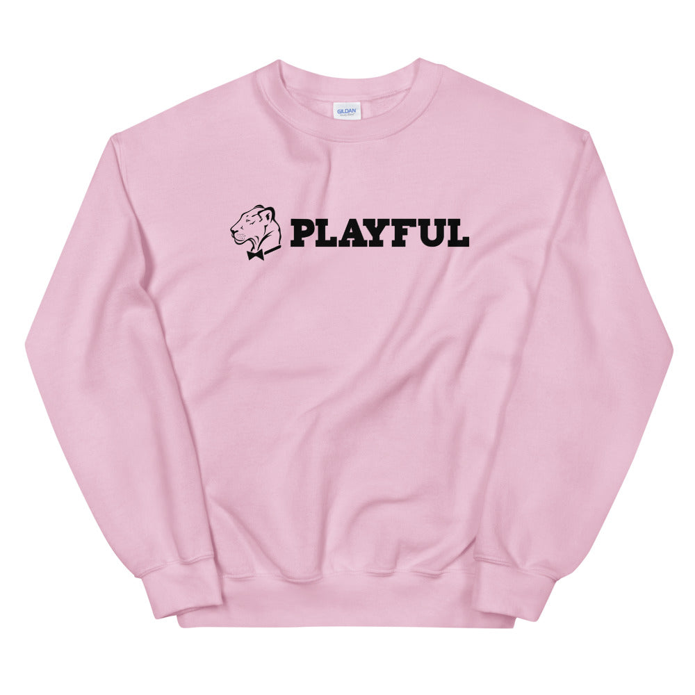 Playful Black Aligned Logo (Unisex) Sweatshirt