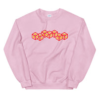 Playful 3D 3x Playful Red & Yellow (Unisex) Sweatshirt