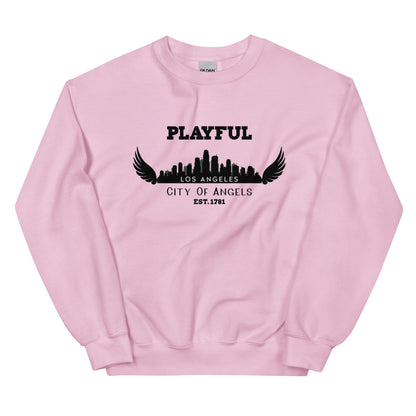 Playful Los Angeles City of Angels (Unisex) Sweatshirt